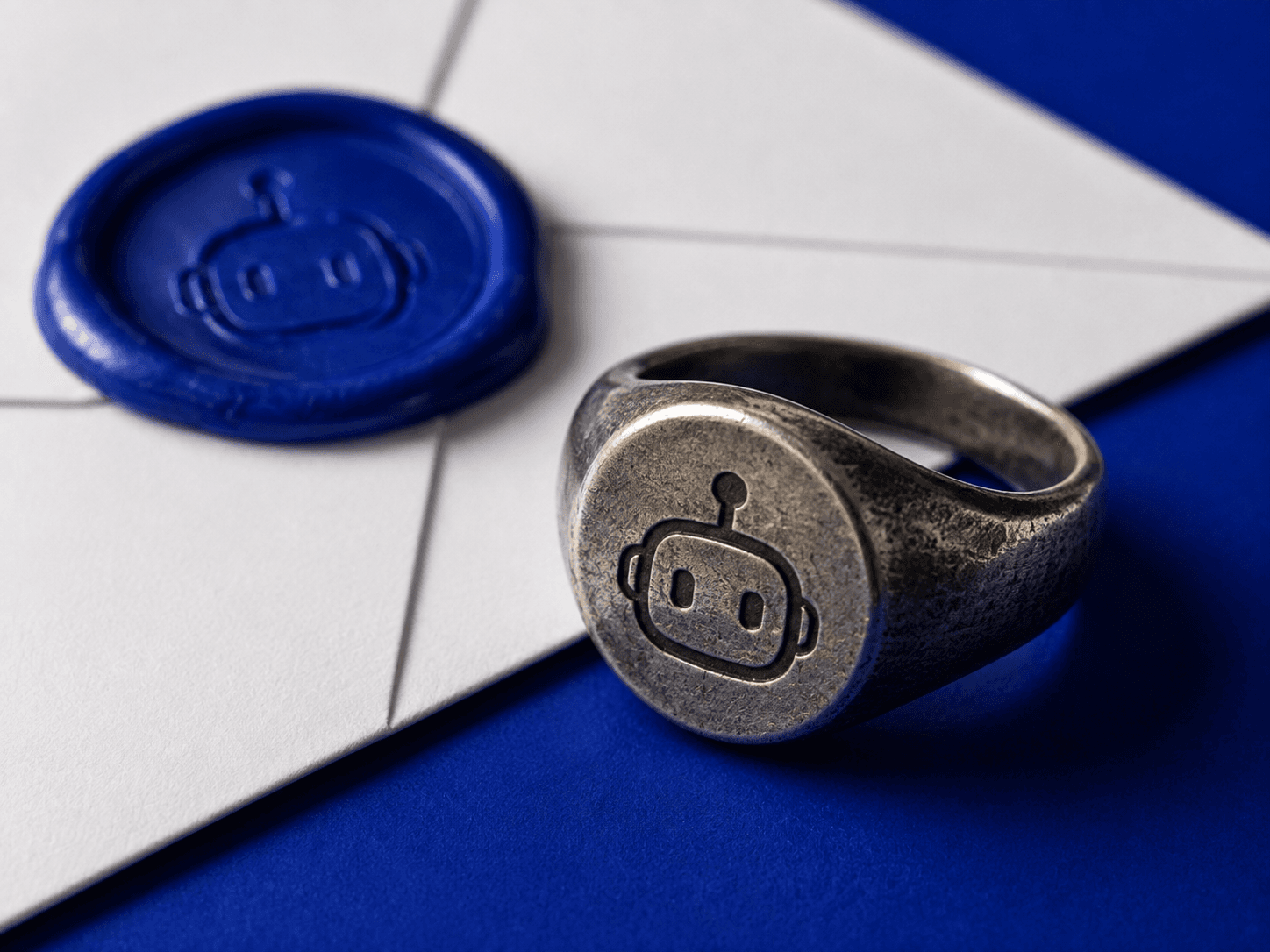 Anillo con sello grabado, representando la clave de firma personal de un médico